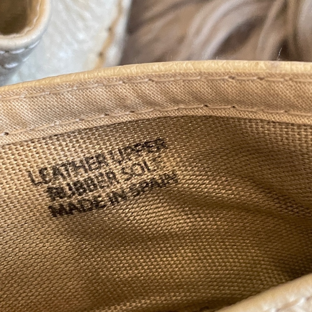 EUC Anthropologie Maypol Selena Pebbled Leather Espadrille Flats Size EU 39 - Picture 9 of 11